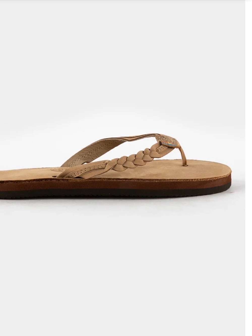 Rainbow Flirty Braidy Tan Girl’s Flip Flop Sandal
